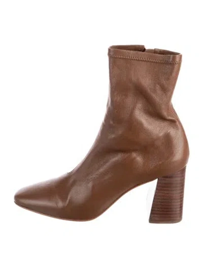 Pre-owned Loeffler Randall Leather Boots In Brown