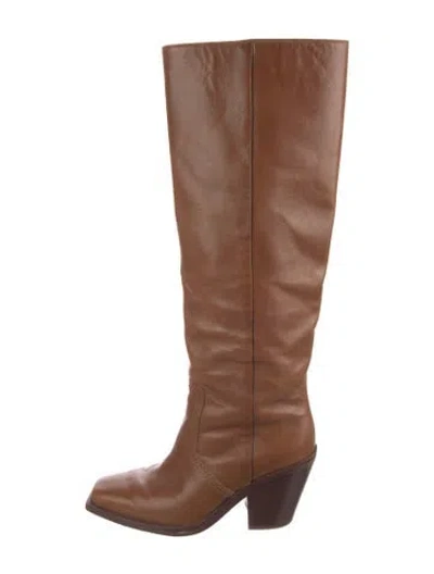 Pre-owned Loeffler Randall Leather Boots In Brown