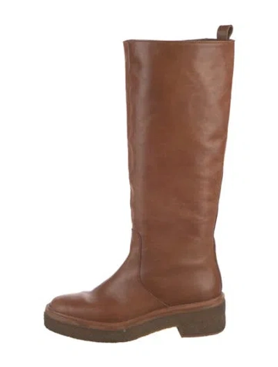 Pre-owned Loeffler Randall Leather Boots In Brown