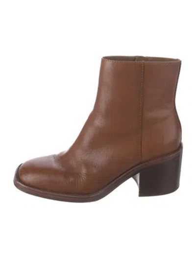 Pre-owned Loeffler Randall Leather Boots In Brown