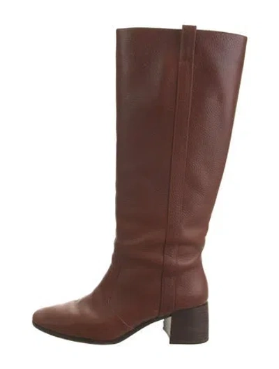 Pre-owned Loeffler Randall Leather Boots In Brown