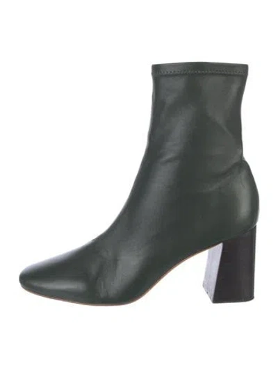 Pre-owned Loeffler Randall Leather Boots In Green