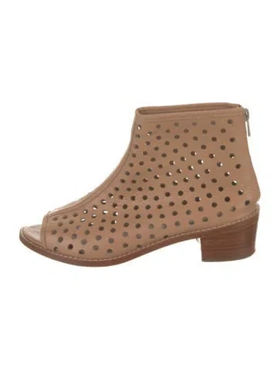 Pre-owned Loeffler Randall Leather Boots In Neutral