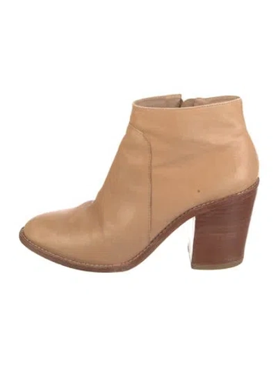 Pre-owned Loeffler Randall Leather Boots In Neutral