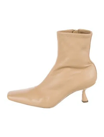 Pre-owned Loeffler Randall Leather Boots In Neutral