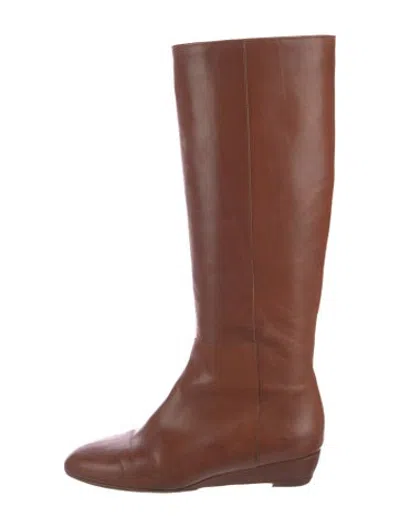 Pre-owned Loeffler Randall Leather Boots In Neutrals