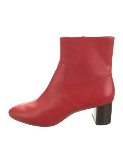 Pre-owned Loeffler Randall Leather Boots In Red