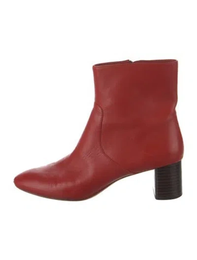 Pre-owned Loeffler Randall Leather Boots In Red