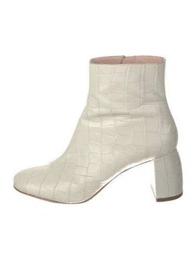 Pre-owned Loeffler Randall Leather Boots In White