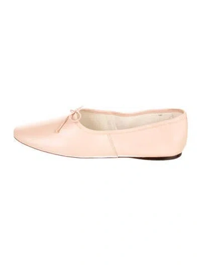 Pre-owned Loeffler Randall Leather Bow Accents Ballet Flats W/ Tags In Multi