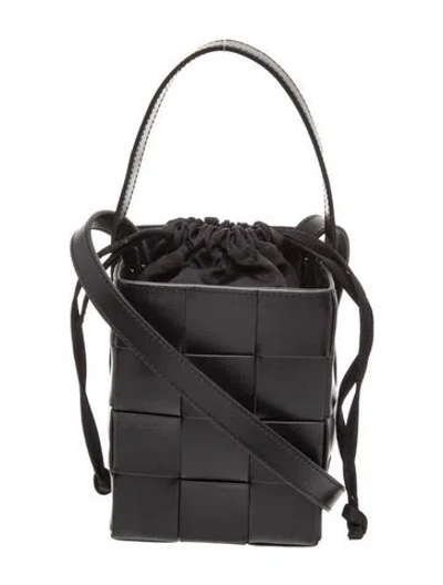 Pre-owned Loeffler Randall Leather Bucket Bag In Black