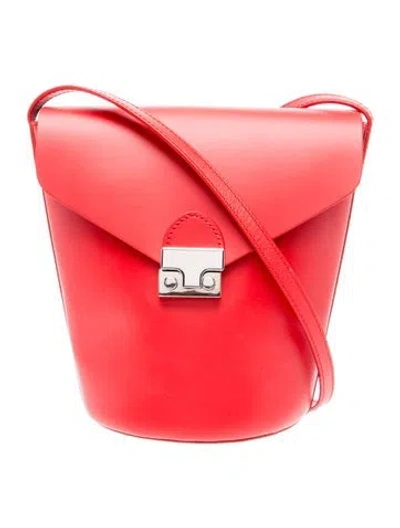Pre-owned Loeffler Randall Leather Bucket Bag In Orange