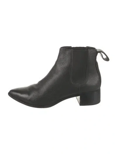 Pre-owned Loeffler Randall Leather Chelsea Boots In Black