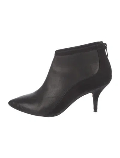 Pre-owned Loeffler Randall Leather Chelsea Boots In Black