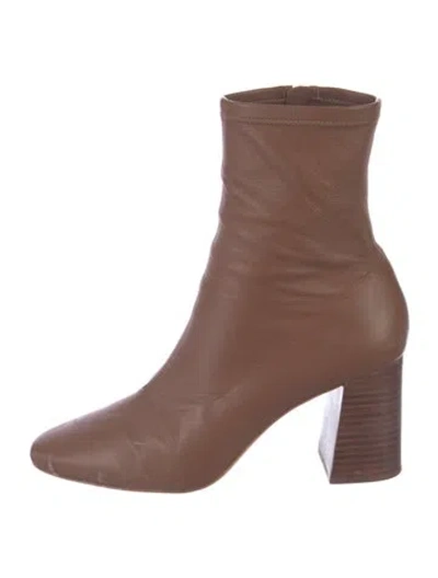 Pre-owned Loeffler Randall Leather Chelsea Boots In Brown