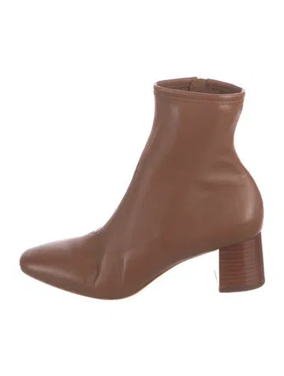 Pre-owned Loeffler Randall Leather Chelsea Boots In Brown