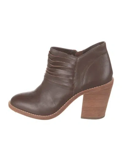 Pre-owned Loeffler Randall Leather Chelsea Boots In Brown