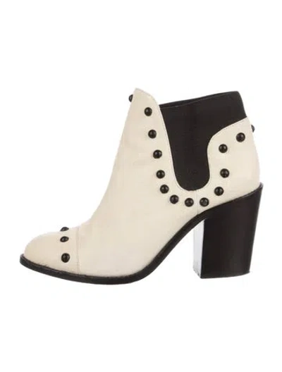 Pre-owned Loeffler Randall Leather Chelsea Boots In Neutrals