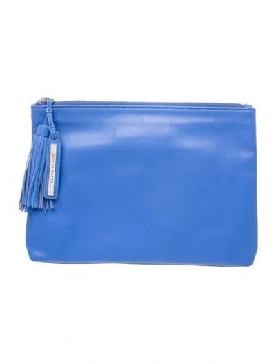 Pre-owned Loeffler Randall Leather Clutch In Blue