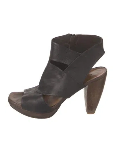 Pre-owned Loeffler Randall Leather Colorblock Pattern Slingback Pumps In Brown