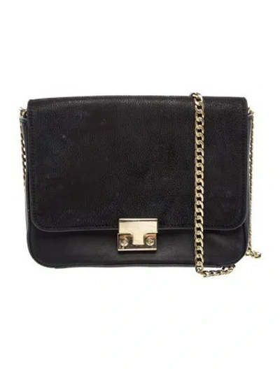 Pre-owned Loeffler Randall Leather Crossbody Bag In Black
