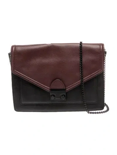 Pre-owned Loeffler Randall Leather Crossbody Bag In Black