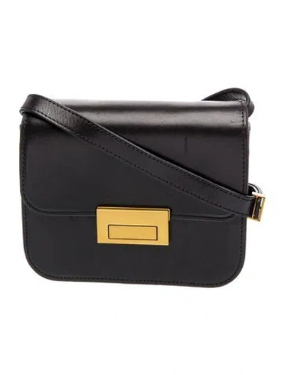 Pre-owned Loeffler Randall Leather Crossbody Bag In Black