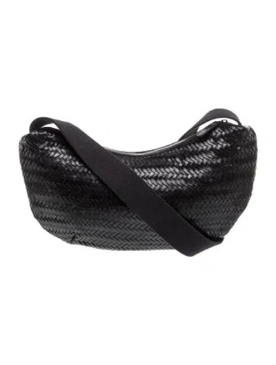 Pre-owned Loeffler Randall Leather Crossbody Bag In Black