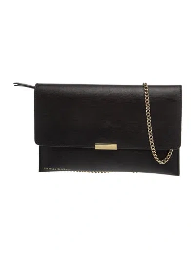 Pre-owned Loeffler Randall Leather Crossbody Bag In Black