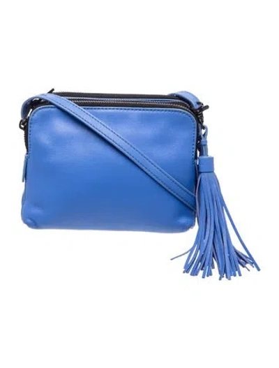 Pre-owned Loeffler Randall Leather Crossbody Bag In Blue