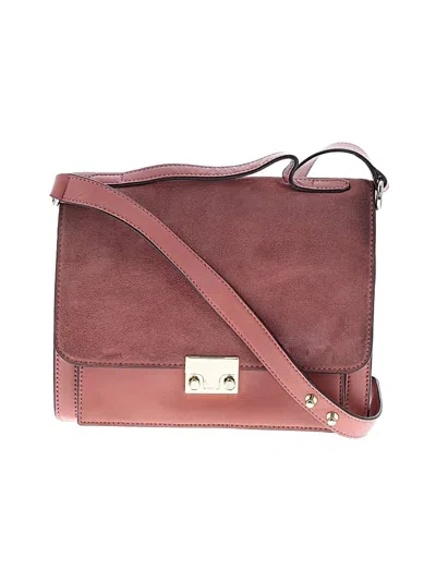 Pre-owned Loeffler Randall Leather Crossbody Bag In Burgundy