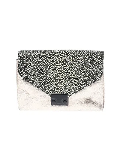 Pre-owned Loeffler Randall Leather Crossbody Bag In Silver