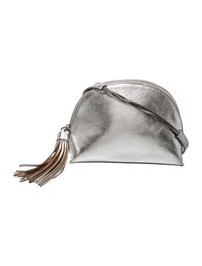 Pre-owned Loeffler Randall Leather Crossbody Bag In Silver