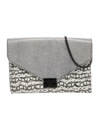 Pre-owned Loeffler Randall Leather Crossbody Bag In White