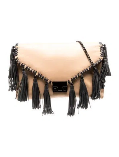 Pre-owned Loeffler Randall Leather Crossbody In Neutral