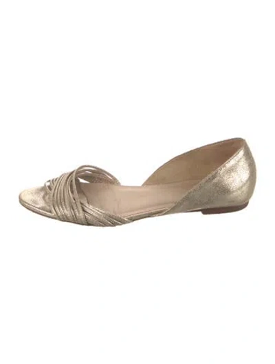 Pre-owned Loeffler Randall Leather D'orsay Flats