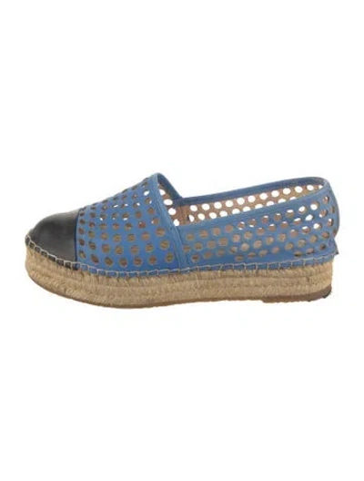 Pre-owned Loeffler Randall Leather Espadrilles In Blue