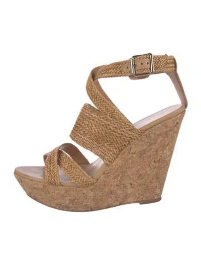 Pre-owned Loeffler Randall Leather Espadrilles In Brown