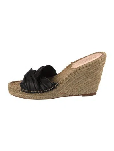 Pre-owned Loeffler Randall Leather Espadrilles In Neutral