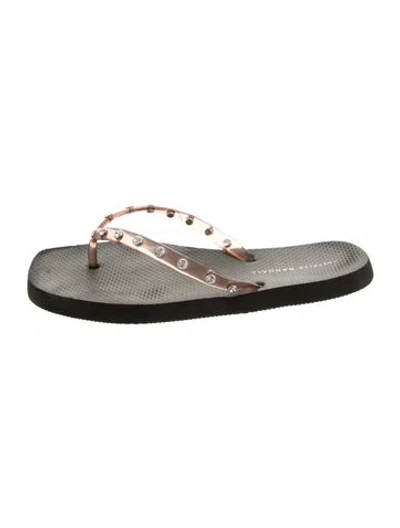 Pre-owned Loeffler Randall Leather Flip Flops In Multi