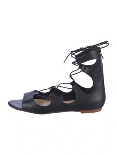 Pre-owned Loeffler Randall Leather Gladiator Sandals In Blue