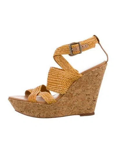 Pre-owned Loeffler Randall Leather Gladiator Sandals In Neutral