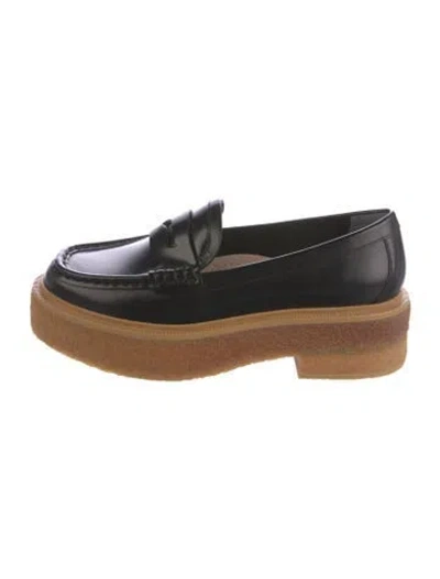 Pre-owned Loeffler Randall Leather Loafers In Black/neutrals