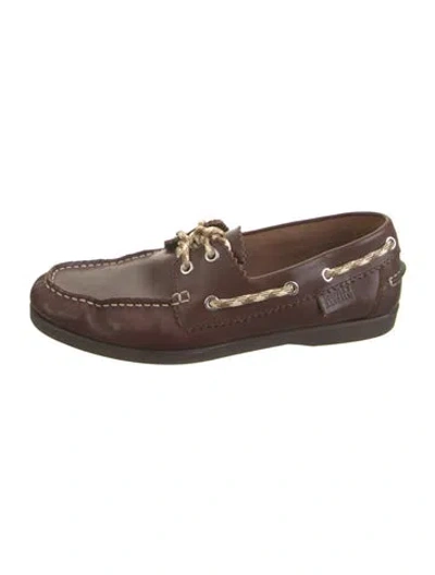 Pre-owned Loeffler Randall Leather Loafers In Brown