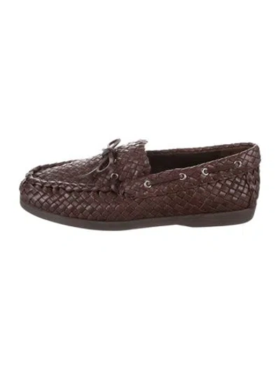 Pre-owned Loeffler Randall Leather Loafers In Brown