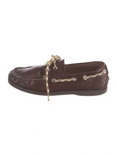 Pre-owned Loeffler Randall Leather Loafers In Brown