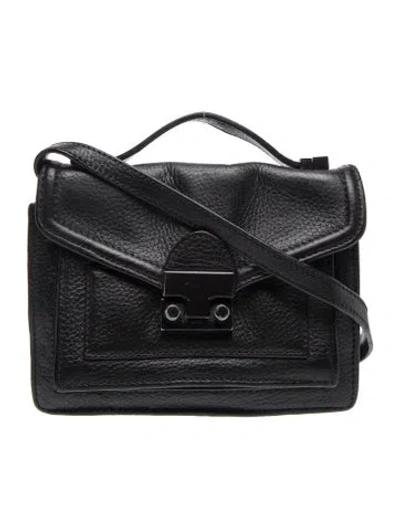 Pre-owned Loeffler Randall Leather Messenger Bag In Black