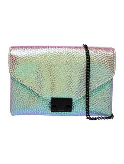 Pre-owned Loeffler Randall Leather Minaudière In Blue