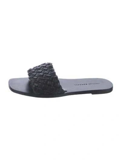 Pre-owned Loeffler Randall Leather Mules In Black