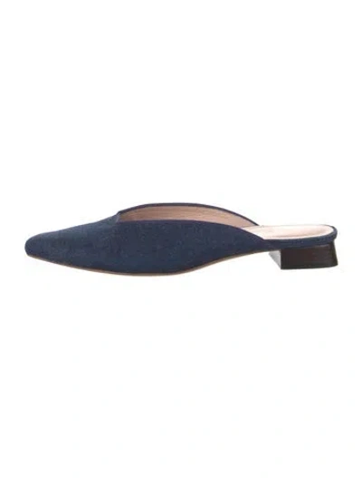 Pre-owned Loeffler Randall Leather Mules In Blue